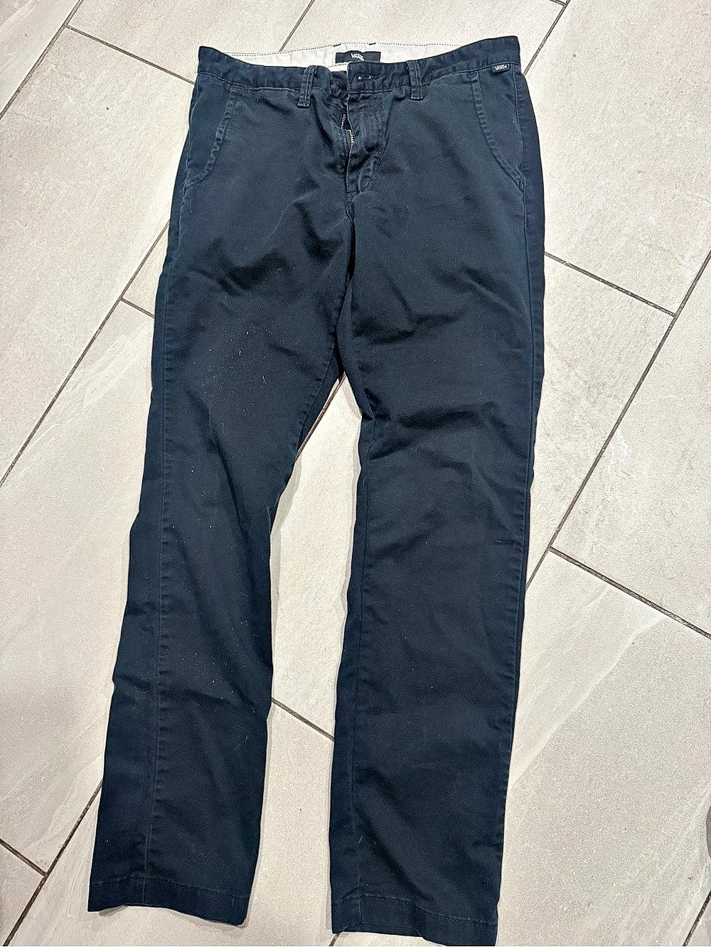 Vans Authentic Chino Black Straight Leg Pants Waist 32